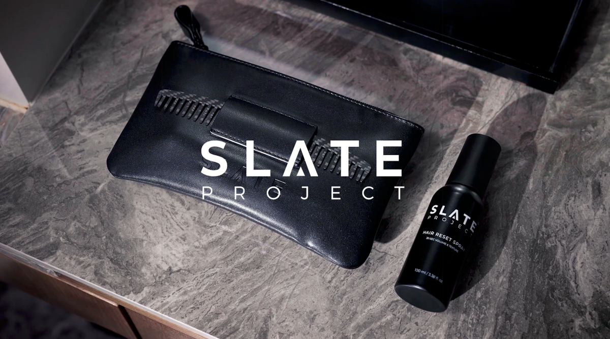 SLATE PROJECT brand film demonstrating the 30-Second Hair Reset Protocol.